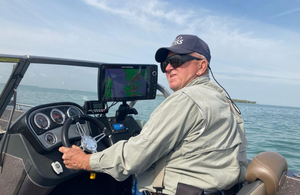 Captain John at the helm of the H2oboss 620  !